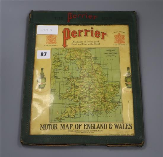 A George V The Perrier Map motor map of England and Wales (complete)